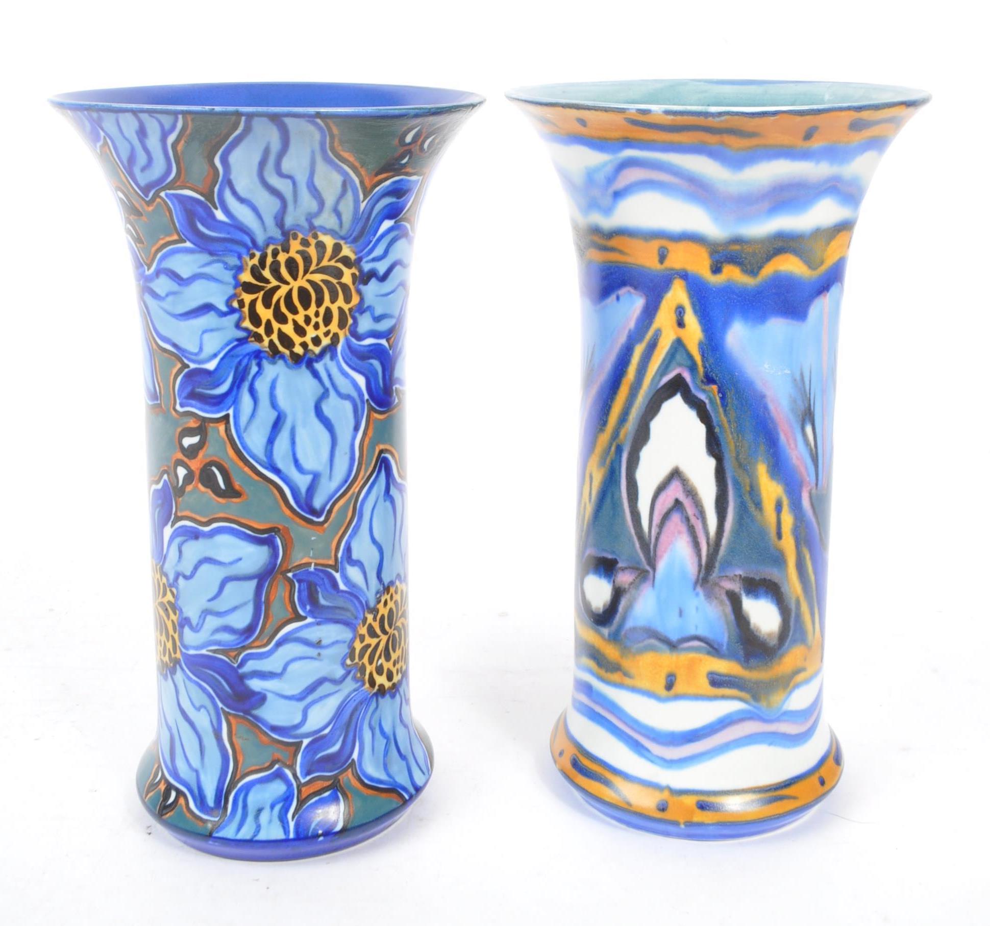 CARLTON WARE - TWO 1930S CERAMIC VIBRANT ABSTRACT VASES - Image 2 of 8