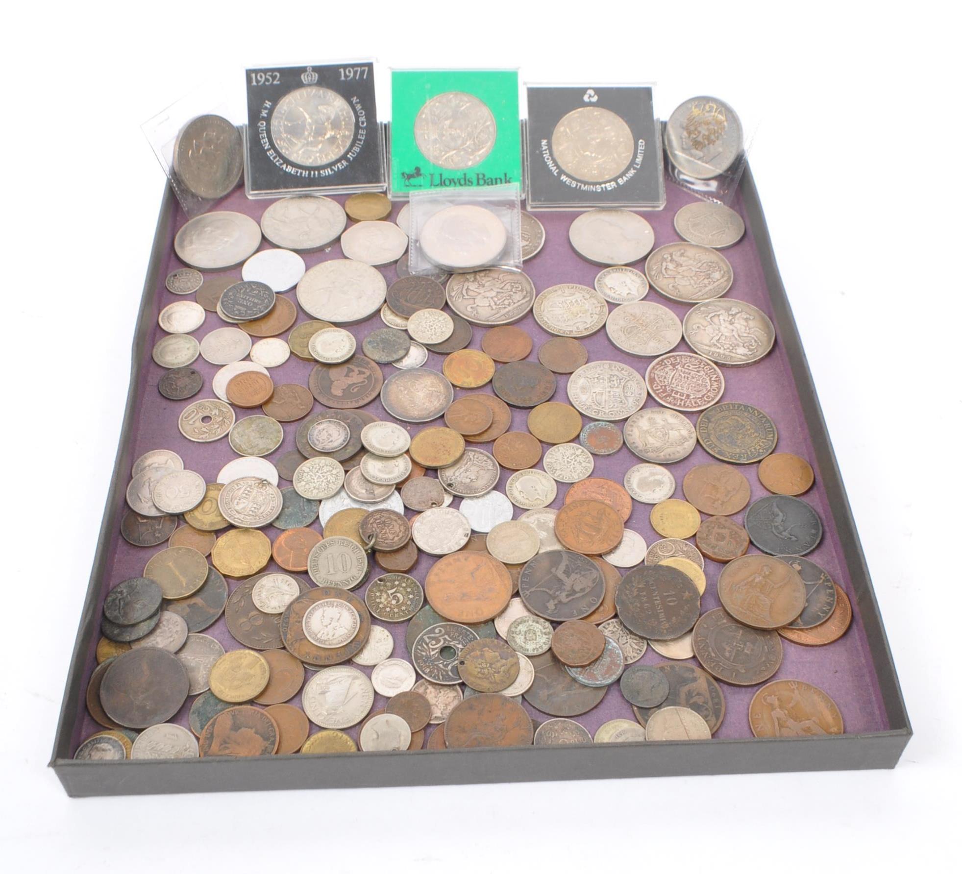 COLLECTION OF BRITISH AND FOREIGN COINS