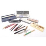 COLLECTION OF 20TH CENTURY PENS AND PENCILS