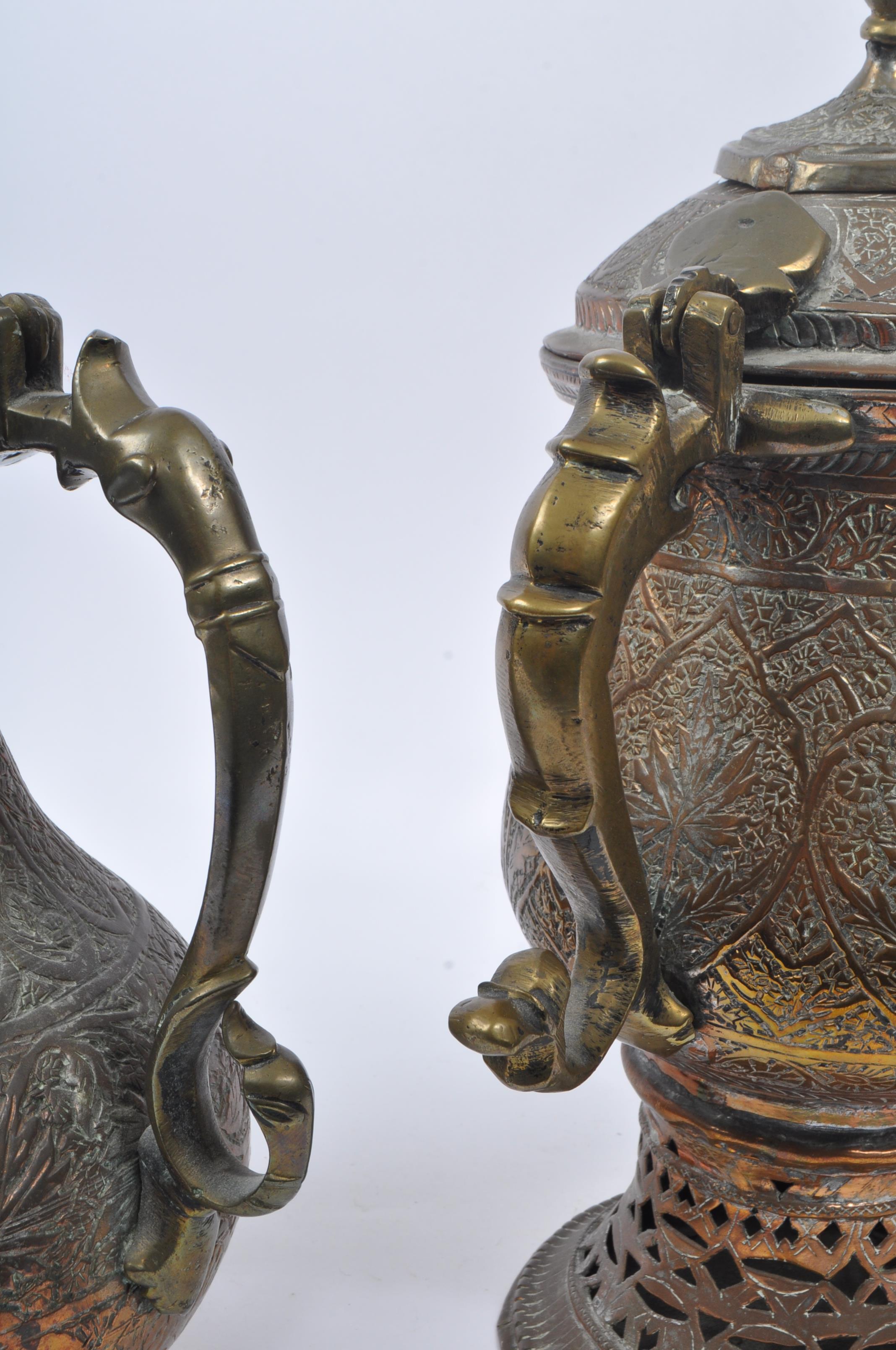 TWO EARLY 20TH CENTURY INDIAN / TIBETAN WATER JUGS - Image 6 of 8