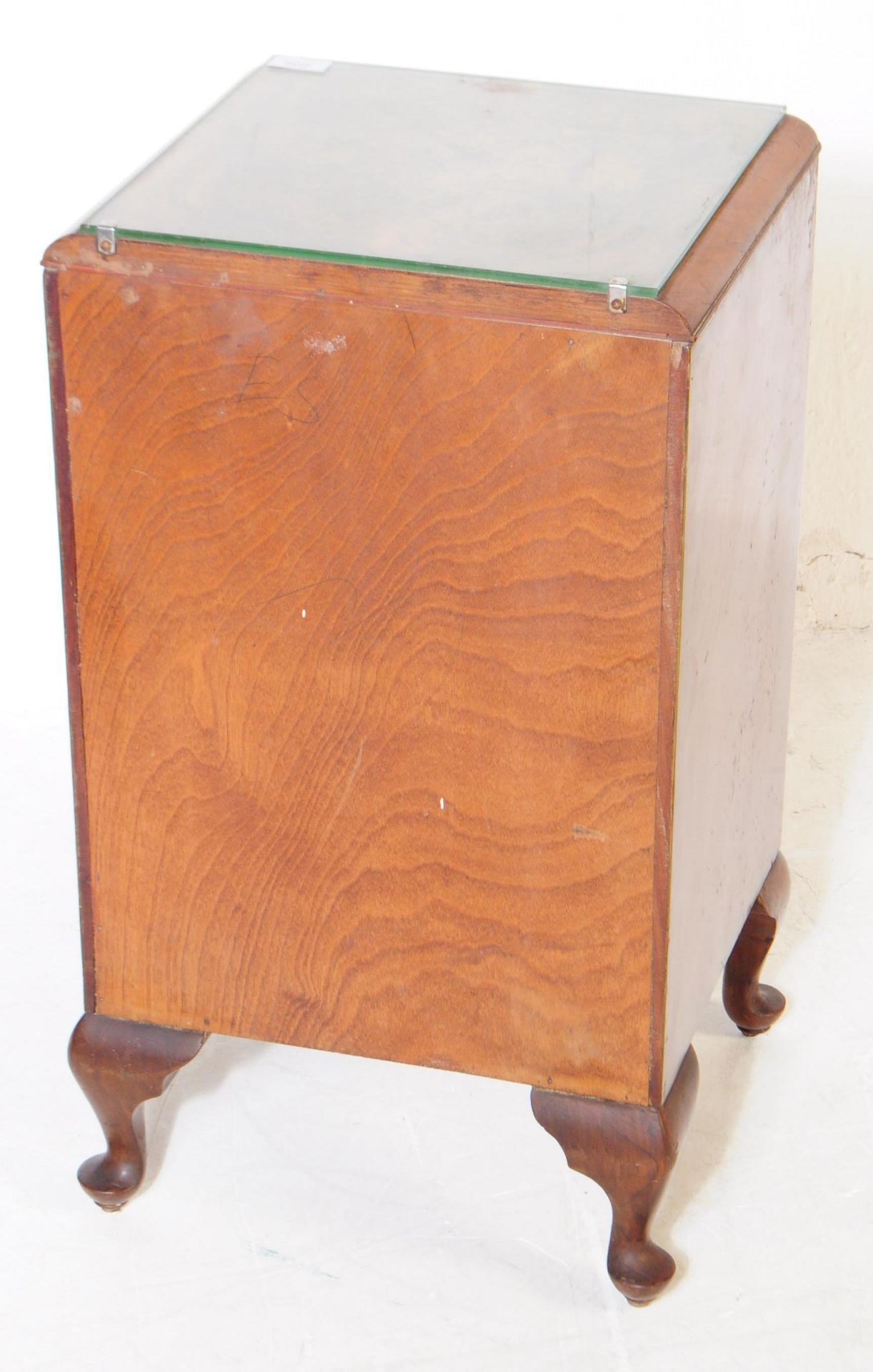 1930S ART DECO BURR WALNUT BEDSIDE - Image 7 of 7