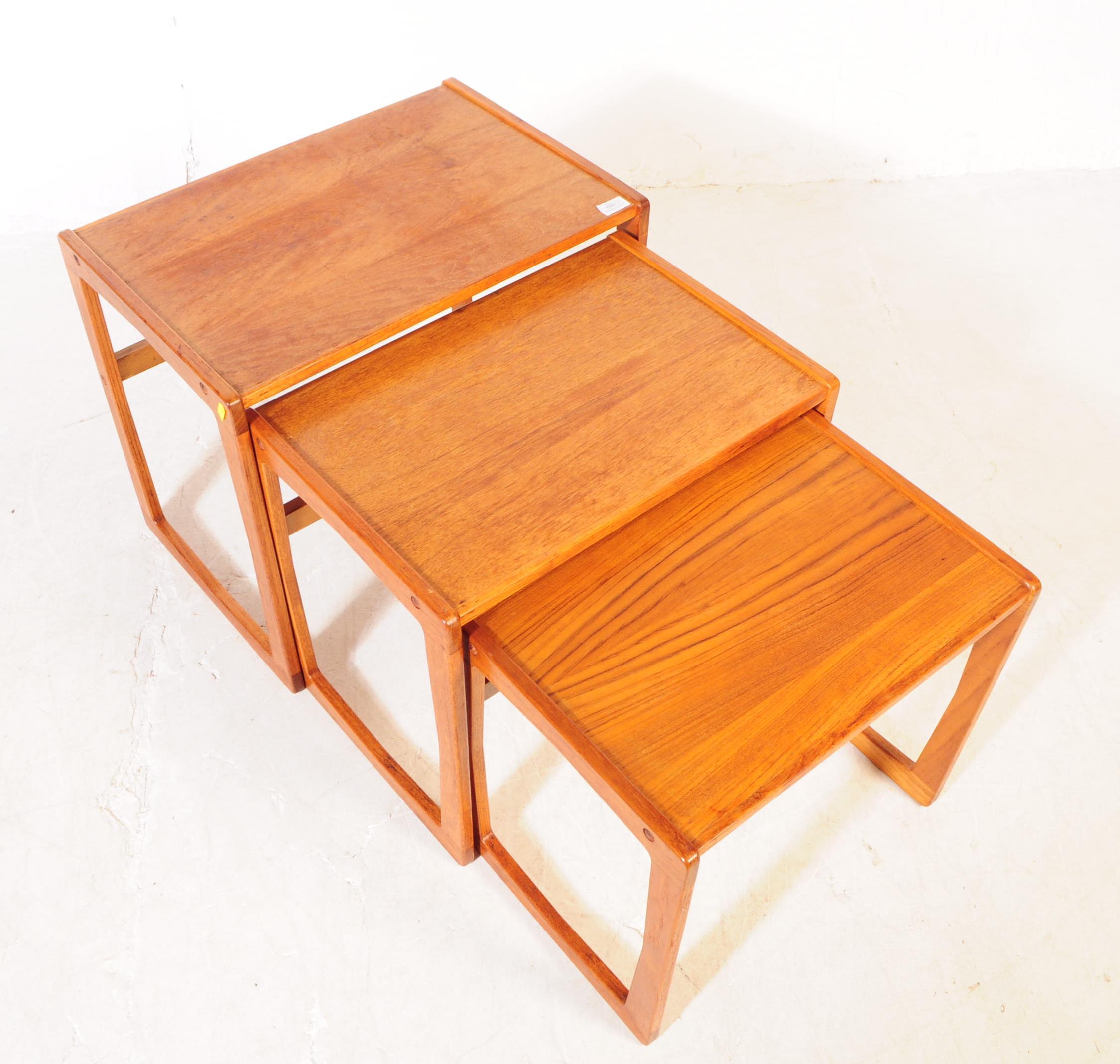 BRITISH MODERN DESIGN - MID CENTURY TEAK NEST OF TABLES - Image 2 of 3