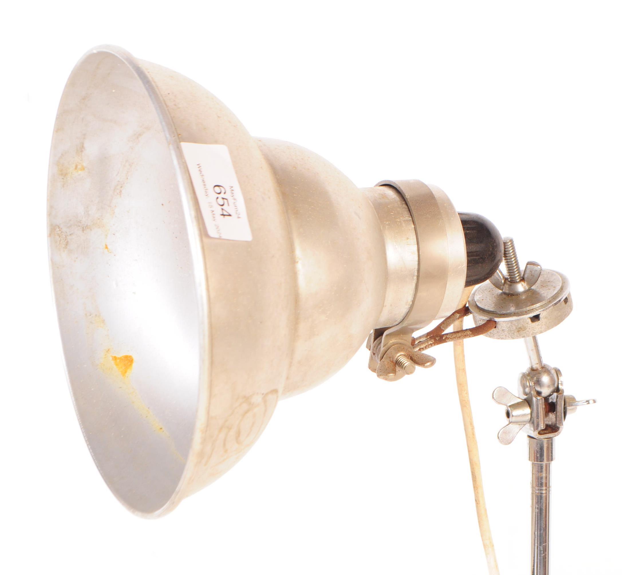 20TH CENTURY RETRO CHROME METAL INDUSTRIAL LAMP - Image 2 of 4