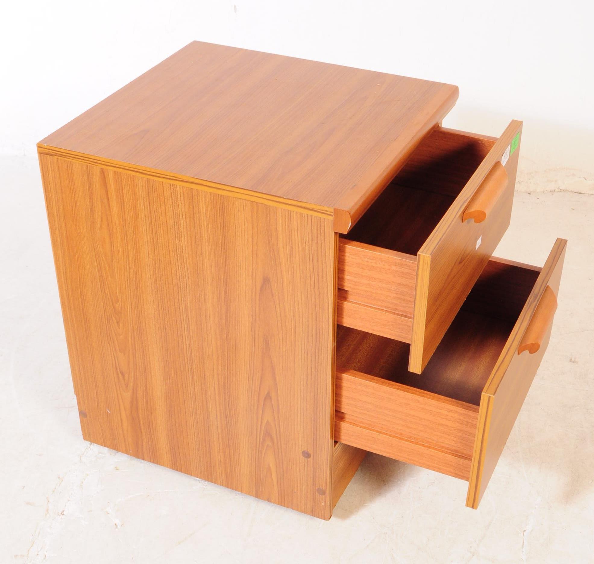 PAIR OF MID CENTURY TEAK BEDSIDE CABINETS - Image 2 of 3
