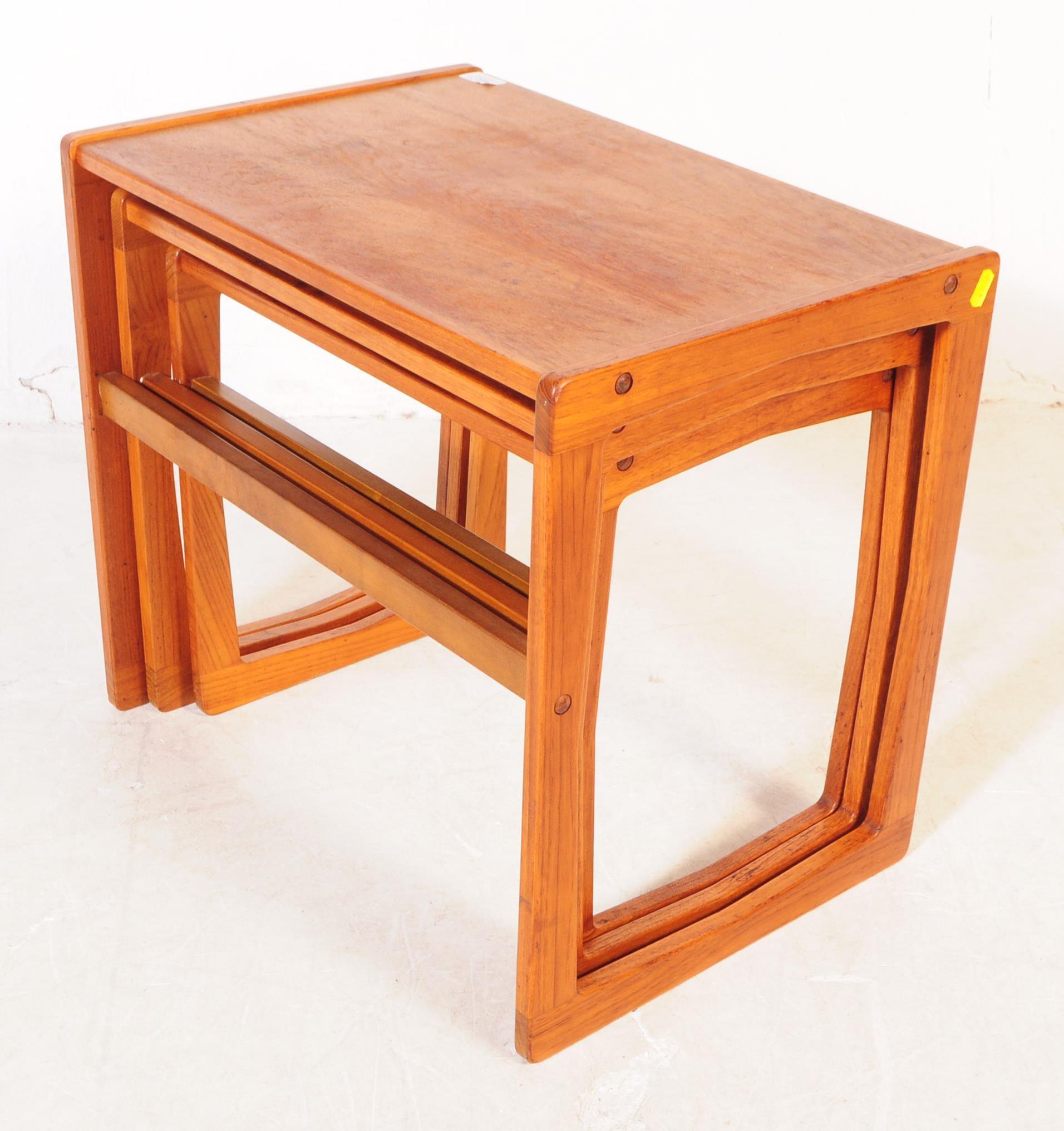 BRITISH MODERN DESIGN - MID CENTURY TEAK NEST OF TABLES - Image 3 of 3