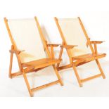 PAIR OF 20TH CENTURY FOLDING DECK CHAIRS