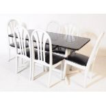 BRITISH MODERN DESIGN - GRANITE TOP DINING TABLE W/ CHAIRS