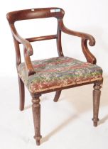 EARLY 19TH CENTURY REGENCY OAK ARMCHAIR