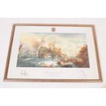 OF MILITARY INTEREST - LIMITED EDITION FRENCH PRINT OF SHIPS