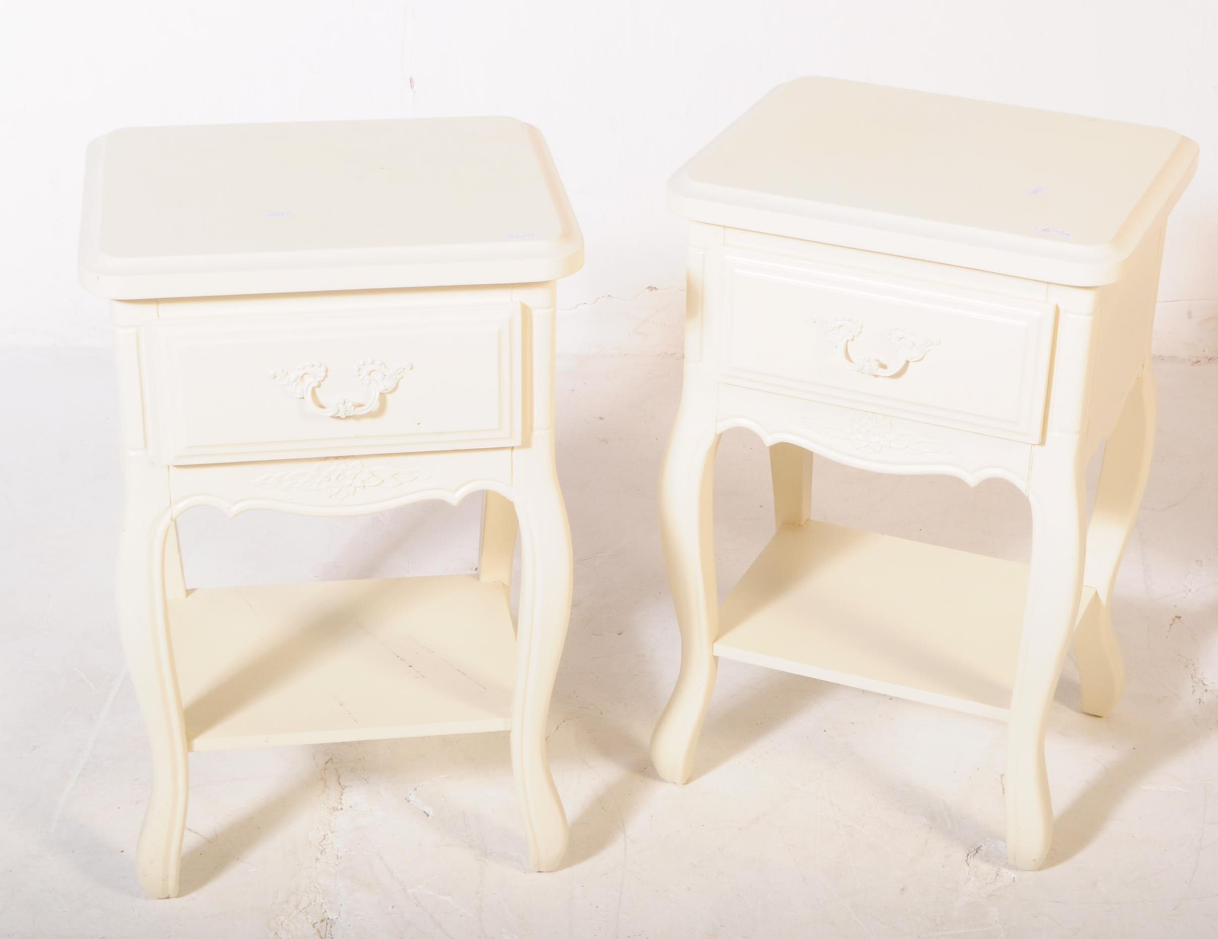 PAIR OF CONTEMPORARY LOUIS XVI BEDSIDE TABLES - Image 8 of 12