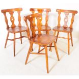 SET OF FOUR MID CENTURY BISTRO DINING CHAIRS