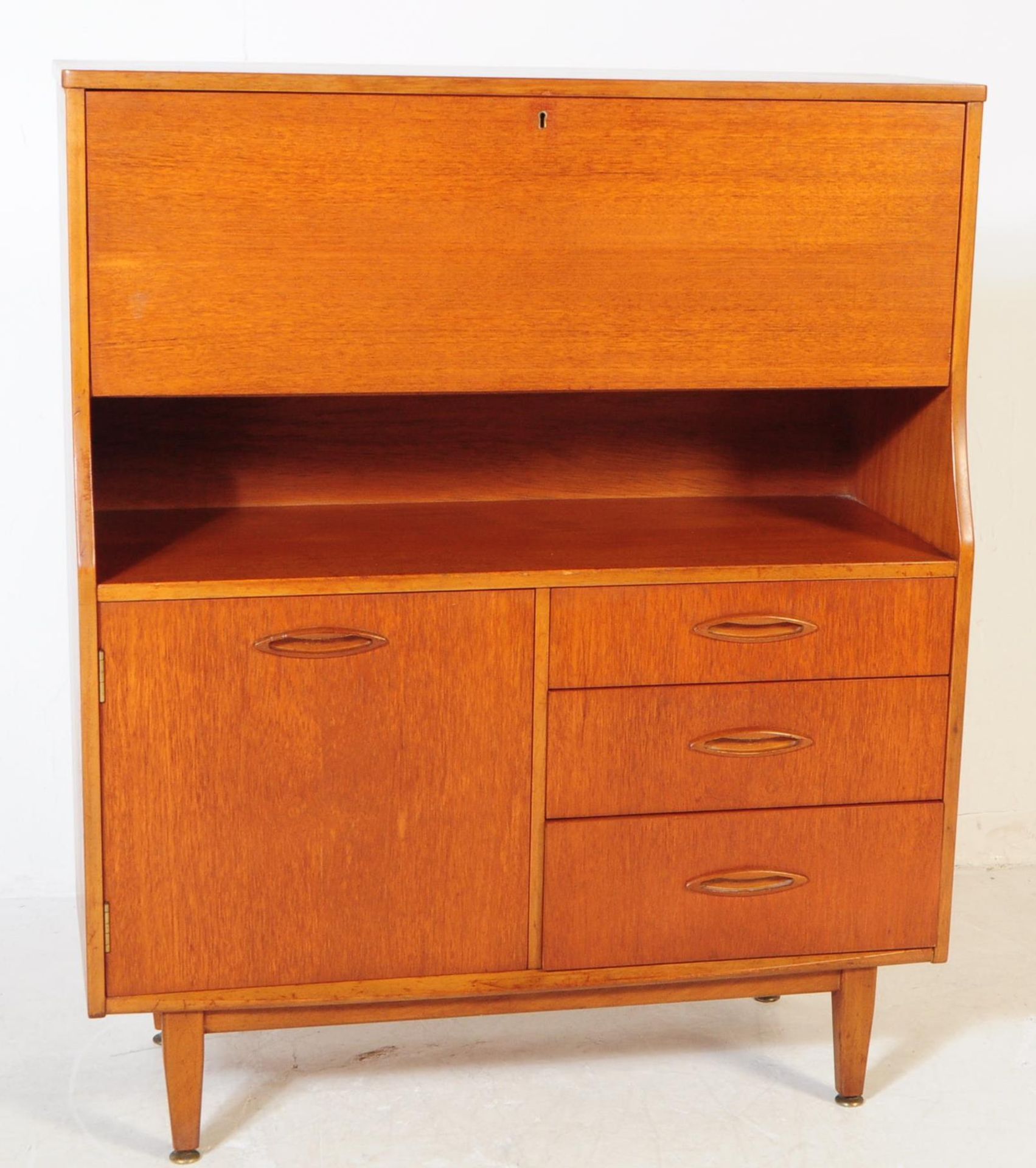 JENTIQUE - MID CENTURY TEAK BUREAU DESK