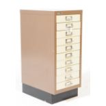 BISLEY - RETRO 20TH CENTURY TEN DRAWER METAL FILING CABINET