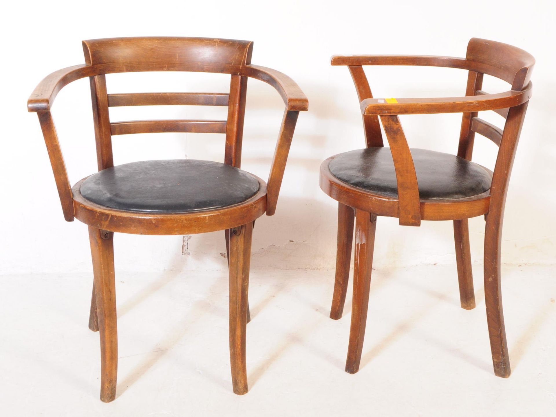 SET OF THREE VINTAGE 20TH CENTURY THONET MANNER BISTRO CHAIRS - Image 2 of 12