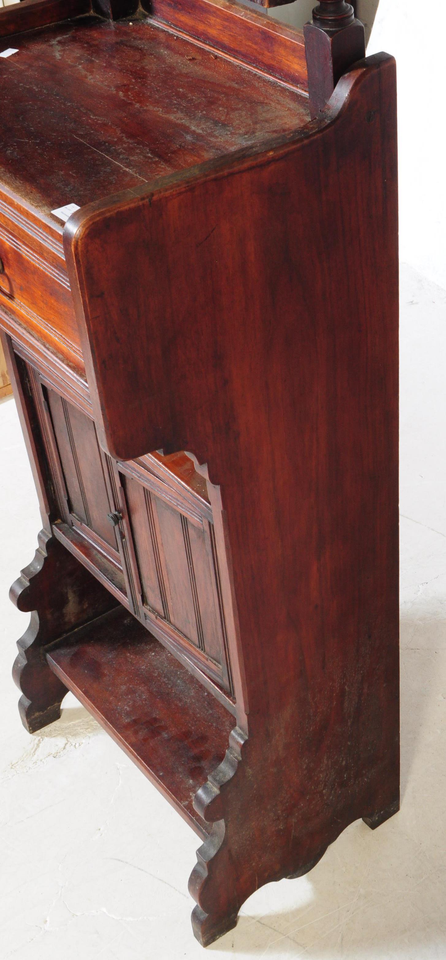 EDWARDIAN MAHOGANY WASHSTAND WITH MIRROR TOP - Image 8 of 8