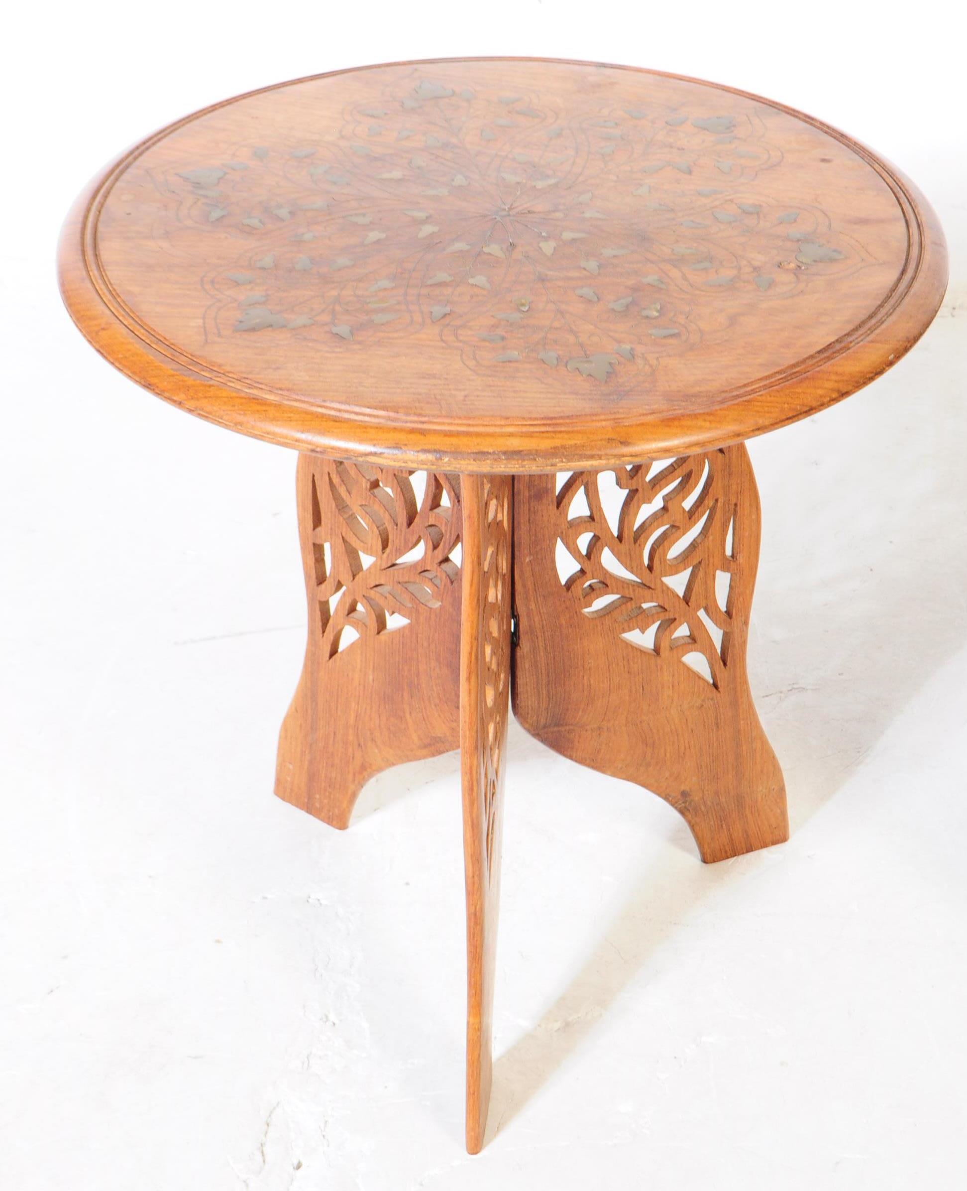 MOROCCAN BENARES INLAID OPIUM TABLE - Image 2 of 5