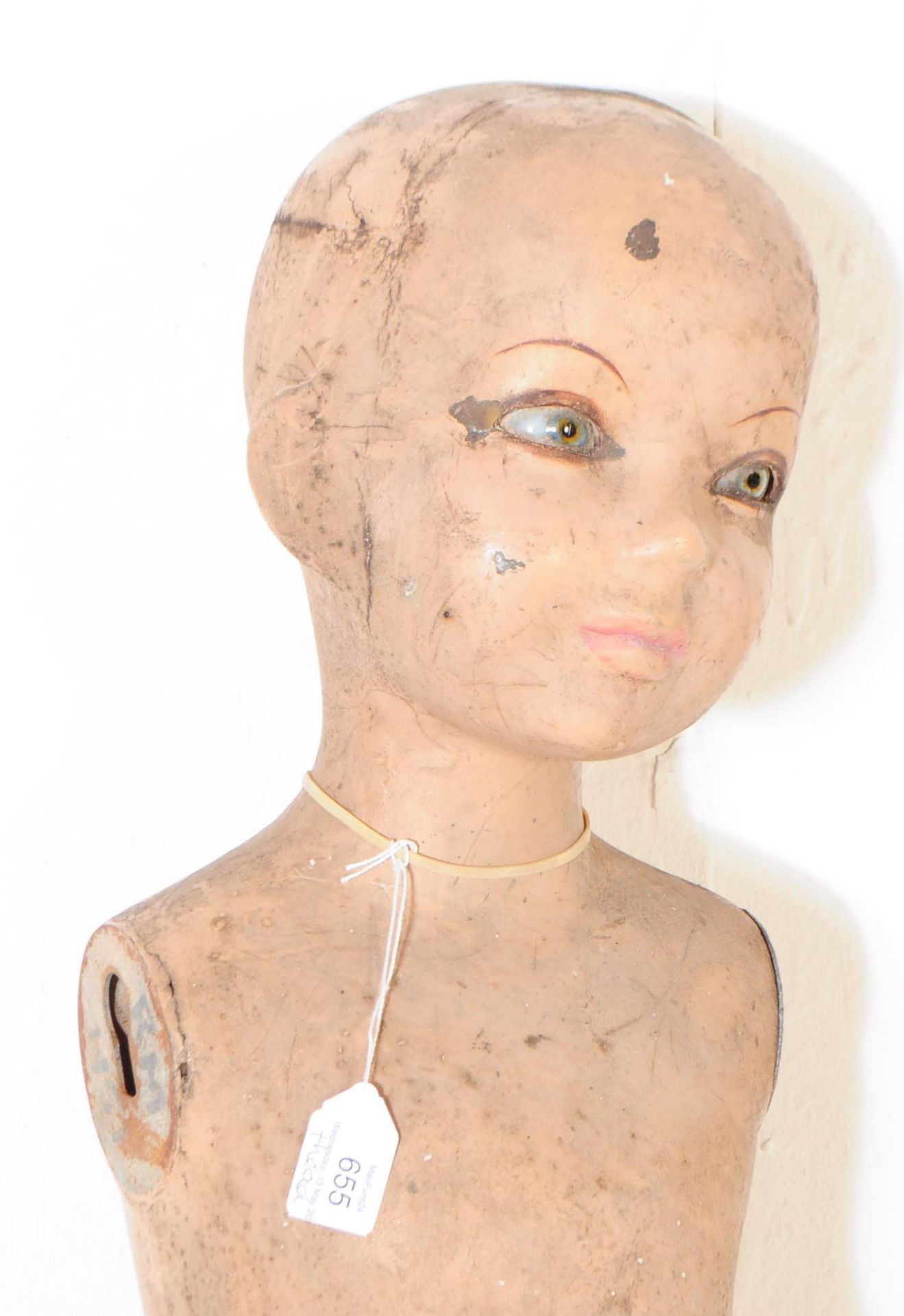 VINTAGE MID CENTURY CHILD'S MANNEQUIN AND OTHER HEAD - Image 2 of 3