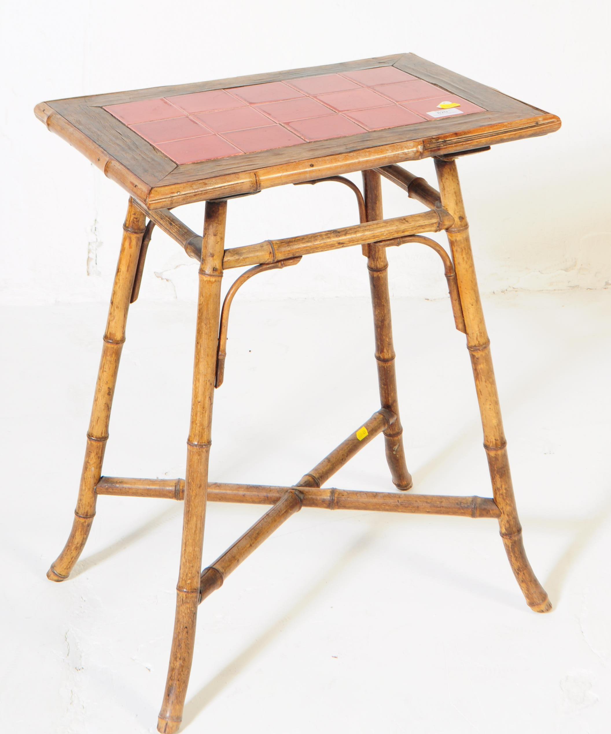 TWO VICTORIAN 19TH CENTURY AESTHETIC MOVEMENT BAMBOO TABLES - Image 3 of 5