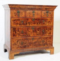 QUEEN ANNE 17TH CENTURY OAK & WALNUT CHEST OF DRAWERS