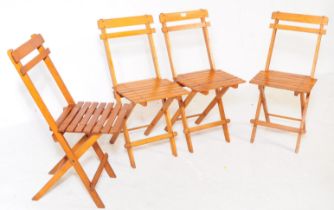 SET OF FOUR 20TH CENTURY FOLDING CHAIRS