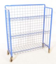 LATE 20TH CENTURY THREE TIER INDUSTRIAL TROLLEY