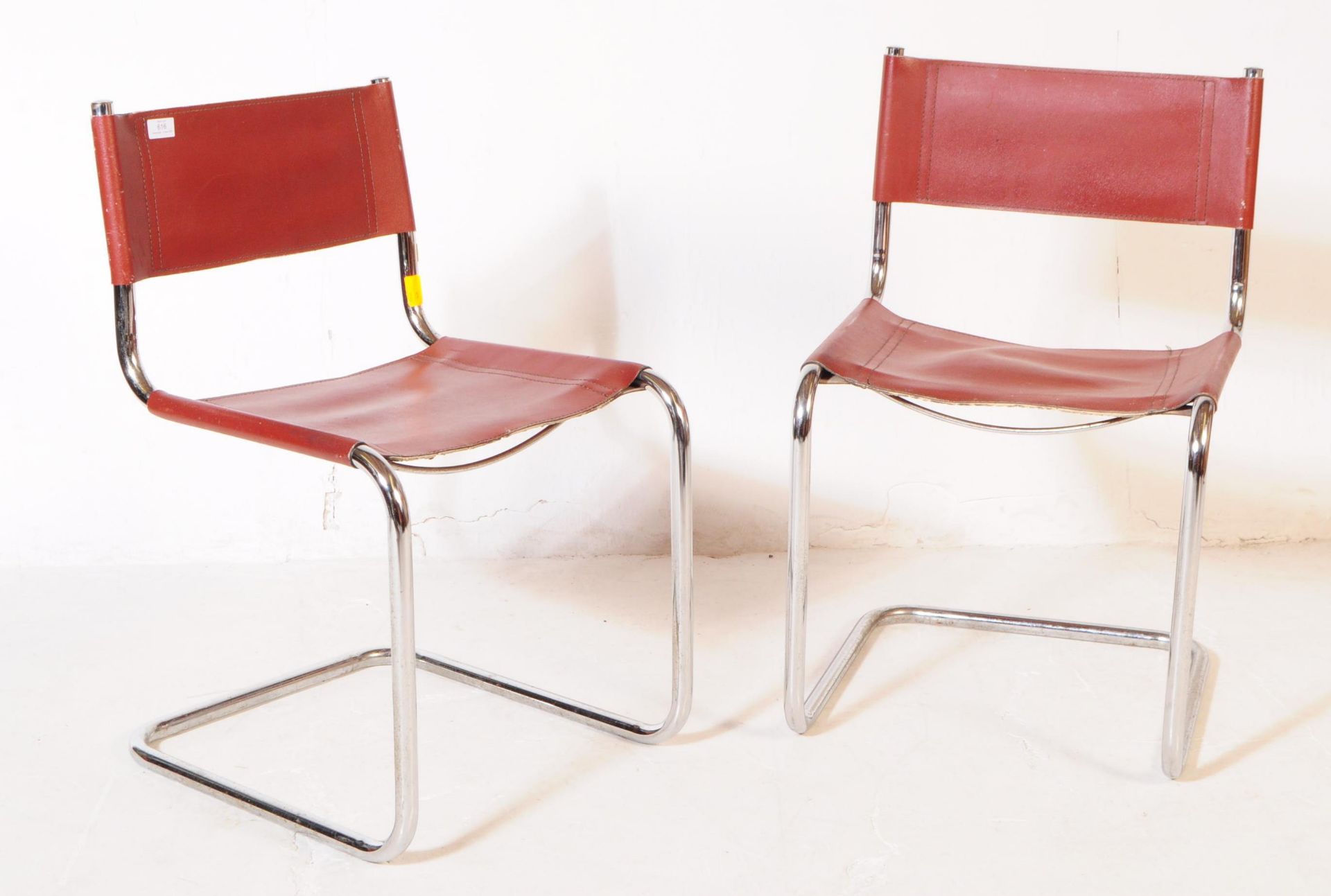 MARCEL BREUER MANNER - TWO MID CENTURY DINING CHAIRS