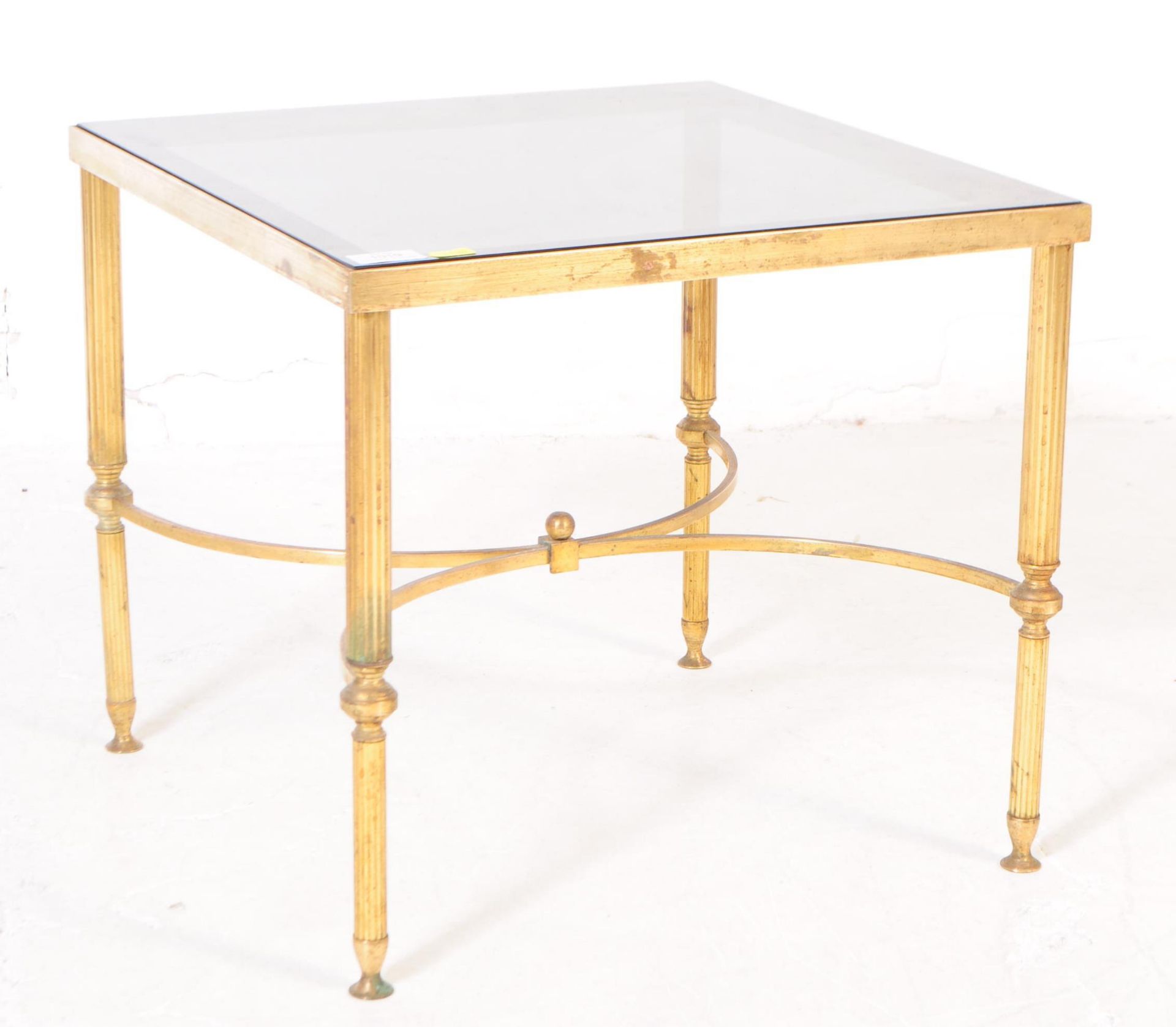 HOLLYWOOD REGENCY MANNER BRASS COFFEE TABLE