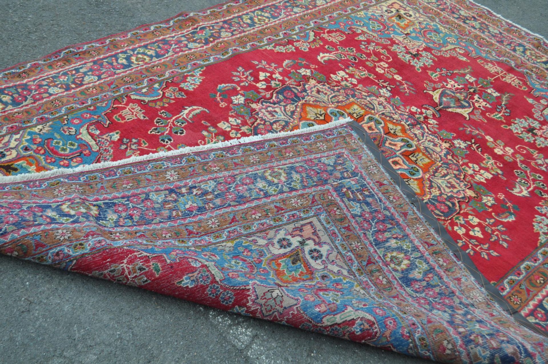 VINTAGE 20TH CENTURY NORTH WEST TABRIZ CARPET FLOOR RUG - Bild 3 aus 3