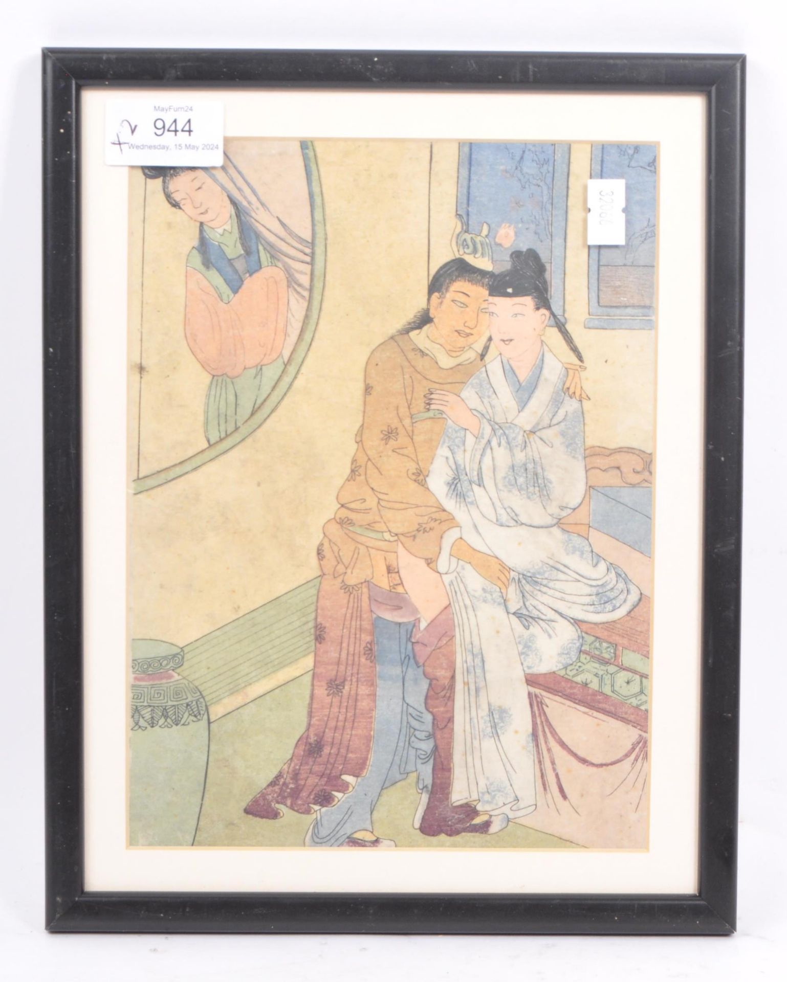 EARLY 20TH CENTURY JAPANESE EROTIC PICTURE W/ CHINESE PAINTING - Bild 2 aus 6