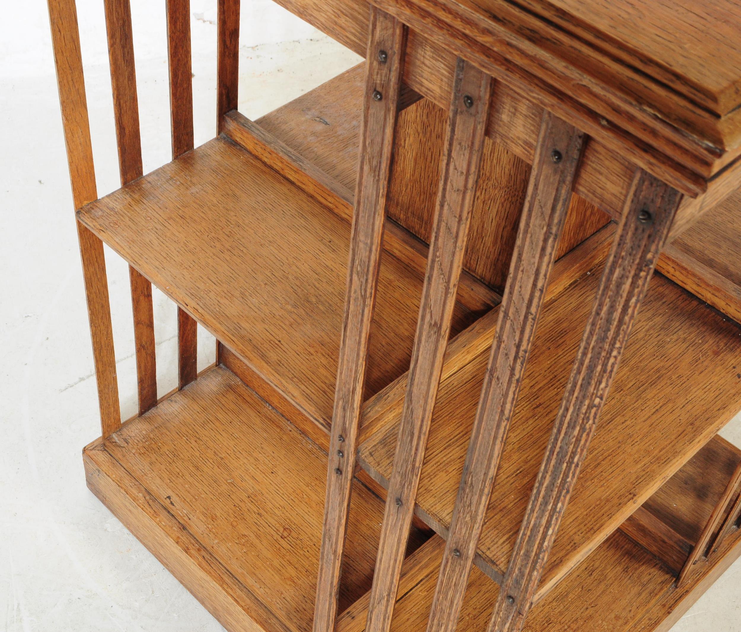 EDWARDIAN MAHOGANY PEDESTAL BOOKCASE - Image 4 of 4