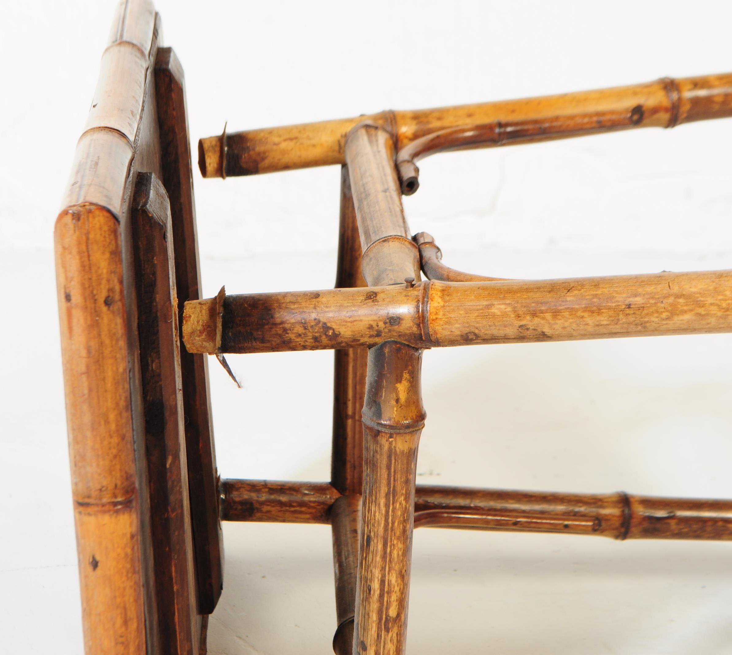 TWO VICTORIAN 19TH CENTURY AESTHETIC MOVEMENT BAMBOO TABLES - Image 4 of 5