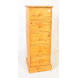 CONTEMPORARY COUNTRY PINE PEDESTAL CHEST OF DRAWERS