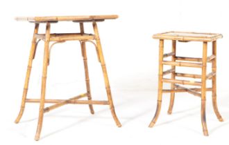 TWO VICTORIAN 19TH CENTURY AESTHETIC MOVEMENT BAMBOO TABLES