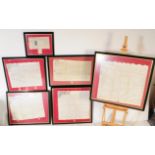 COLLECTION OF SIX 17TH CENTURY DEEDS INDENTURES