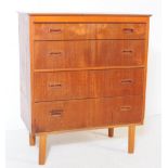 BRITISH MODERN DESIGN - MID CENTURY TEAK CHEST OF DRAWERS