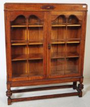 EARLY 20TH CENTURY OAK GLAZED BOOKCASE