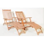 PAIR OF 20TH CENTURY FOLDING DECK CHAIRS