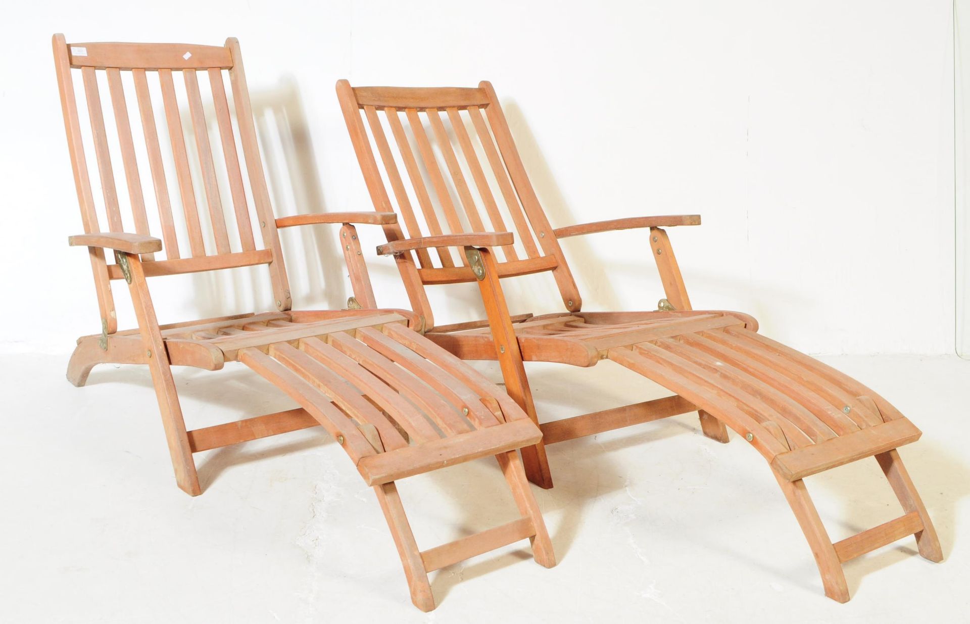 PAIR OF 20TH CENTURY FOLDING DECK CHAIRS