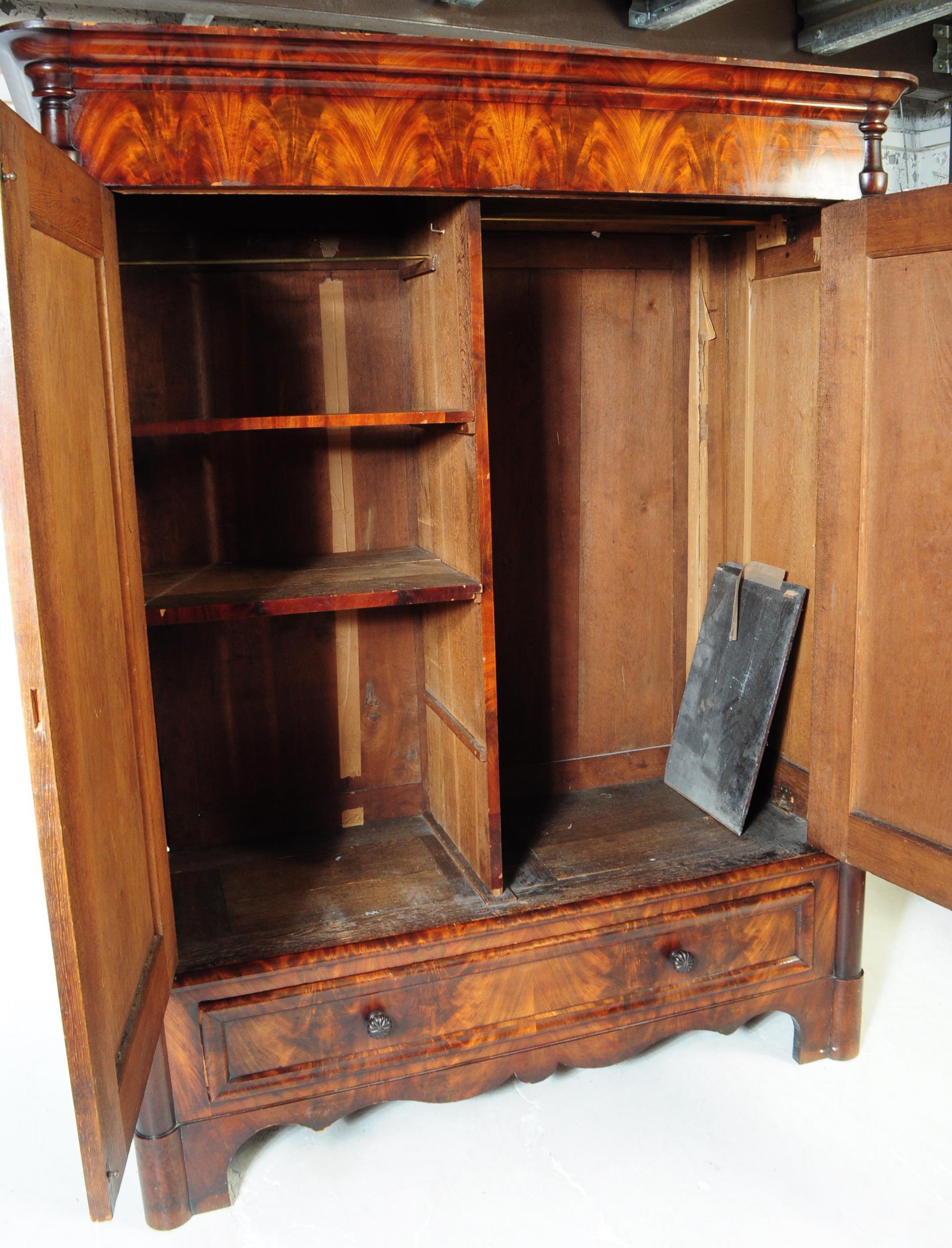 BIEDERMEIER FLAME MAHOGANY WARDROBE - Image 13 of 18