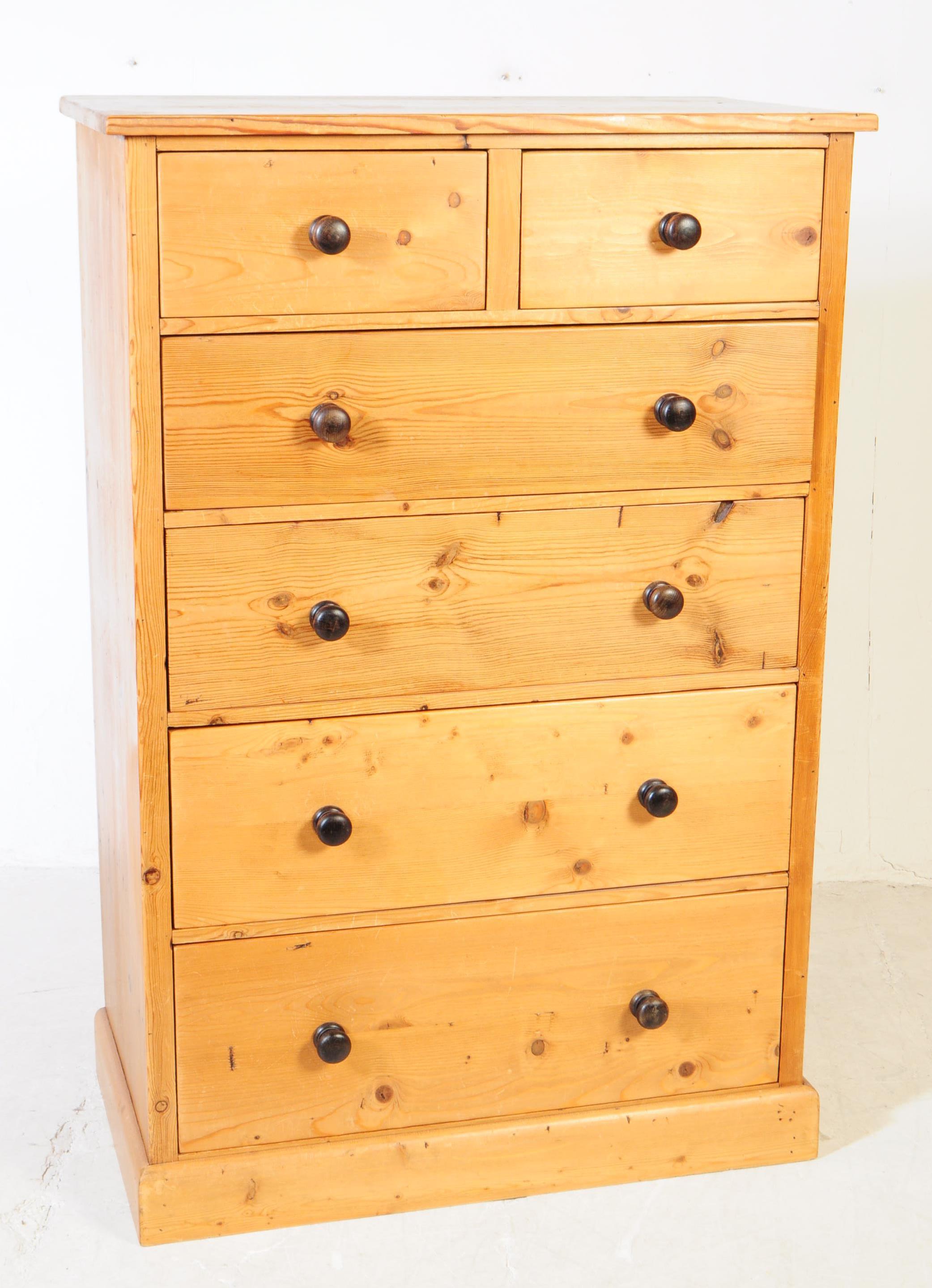 CONTEMPORARY COUNTRY PINE PEDESTAL CHEST OF DRAWERS