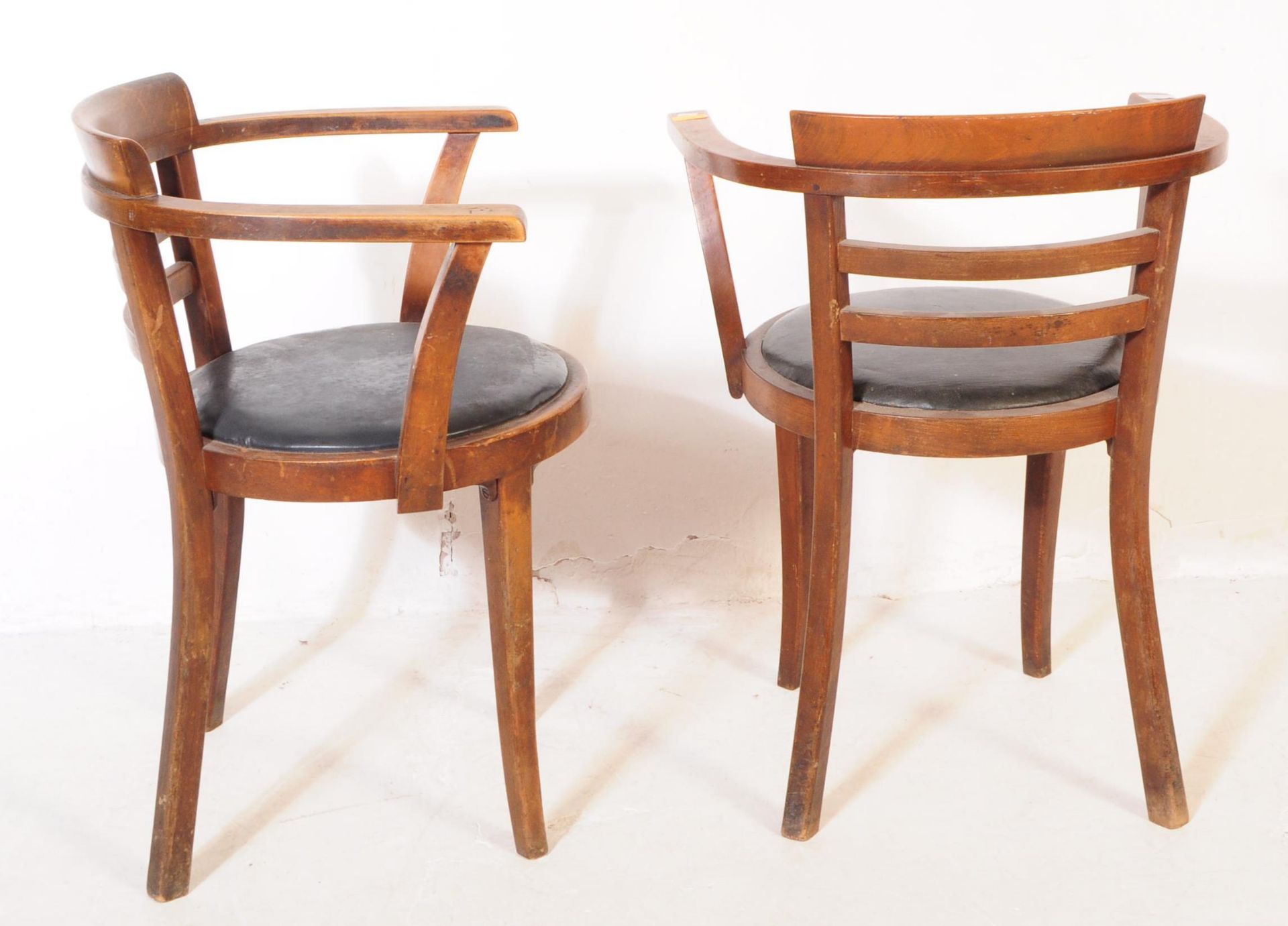SET OF THREE VINTAGE 20TH CENTURY THONET MANNER BISTRO CHAIRS - Image 3 of 12