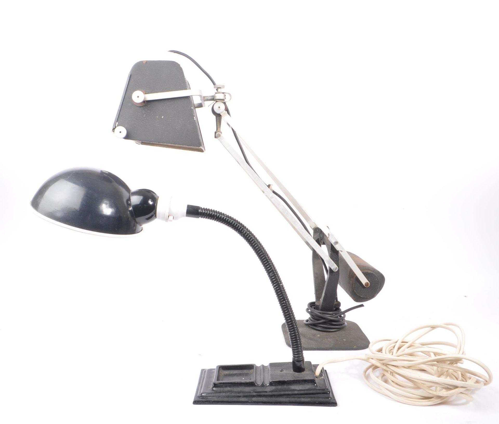 TWO 20TH CENTURY INDUSTRIAL MACHINISTS FACTORY DESK LAMPS - Image 3 of 7