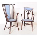 TWO EARLY 20TH CENTURY ARTS & CRAFTS ARMCHAIRS