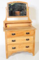 EDWARDIAN ASH WOOD DRESSING CHEST OF DRAWERS