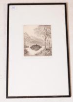 THOMAS COULTAS - FRAMED DRYPOINT ETCHING