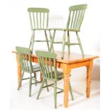 20TH CENTURY PINE DINING TABLE & CHAIRS