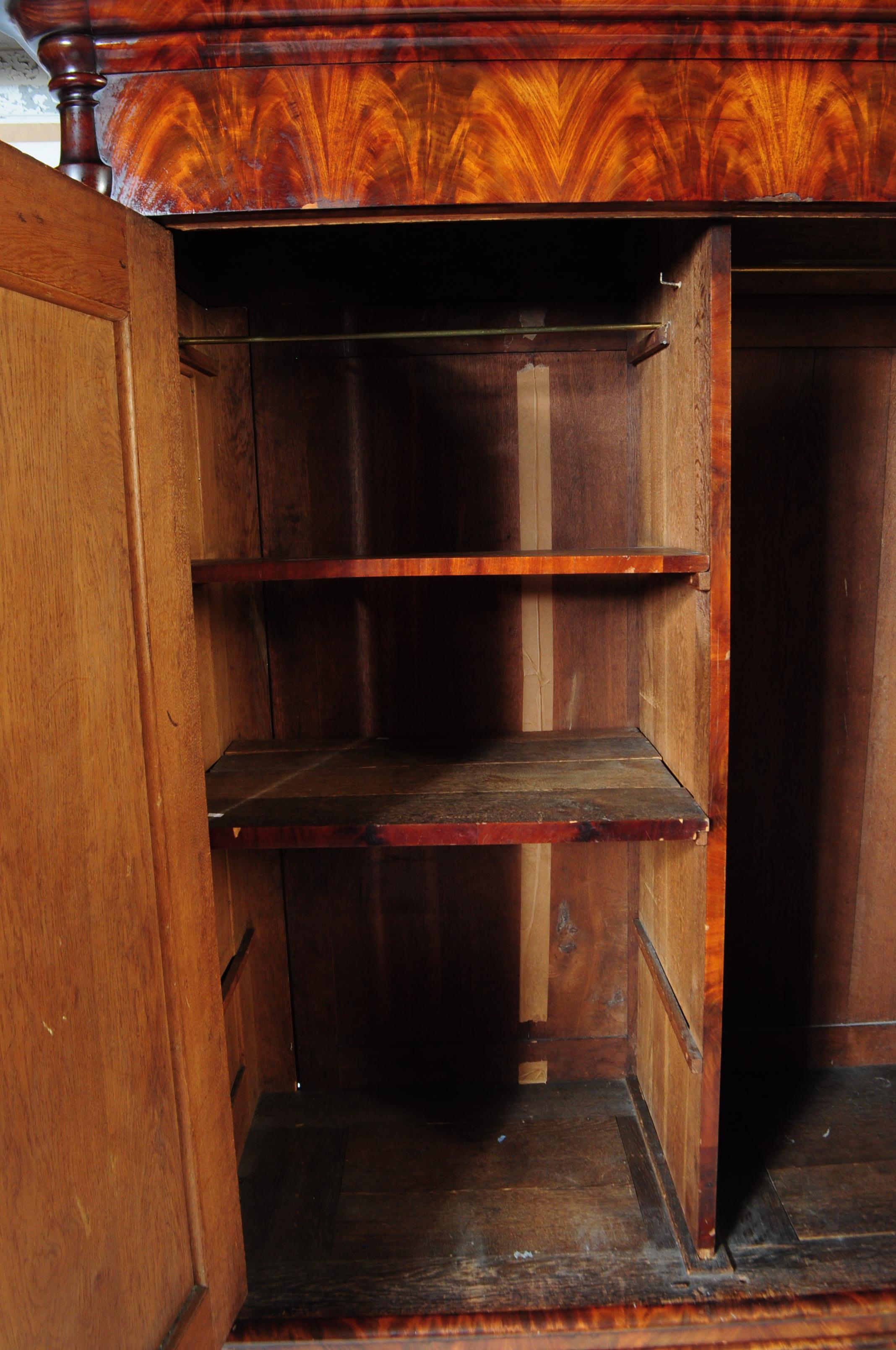 BIEDERMEIER FLAME MAHOGANY WARDROBE - Image 14 of 18