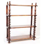 VICTORIAN 19TH CENTURY SOLID MAHOGANY ETAGERE