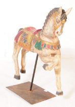 MID 20TH CENTURY EUROPEAN CAROUSEL HAND CARVED HORSE