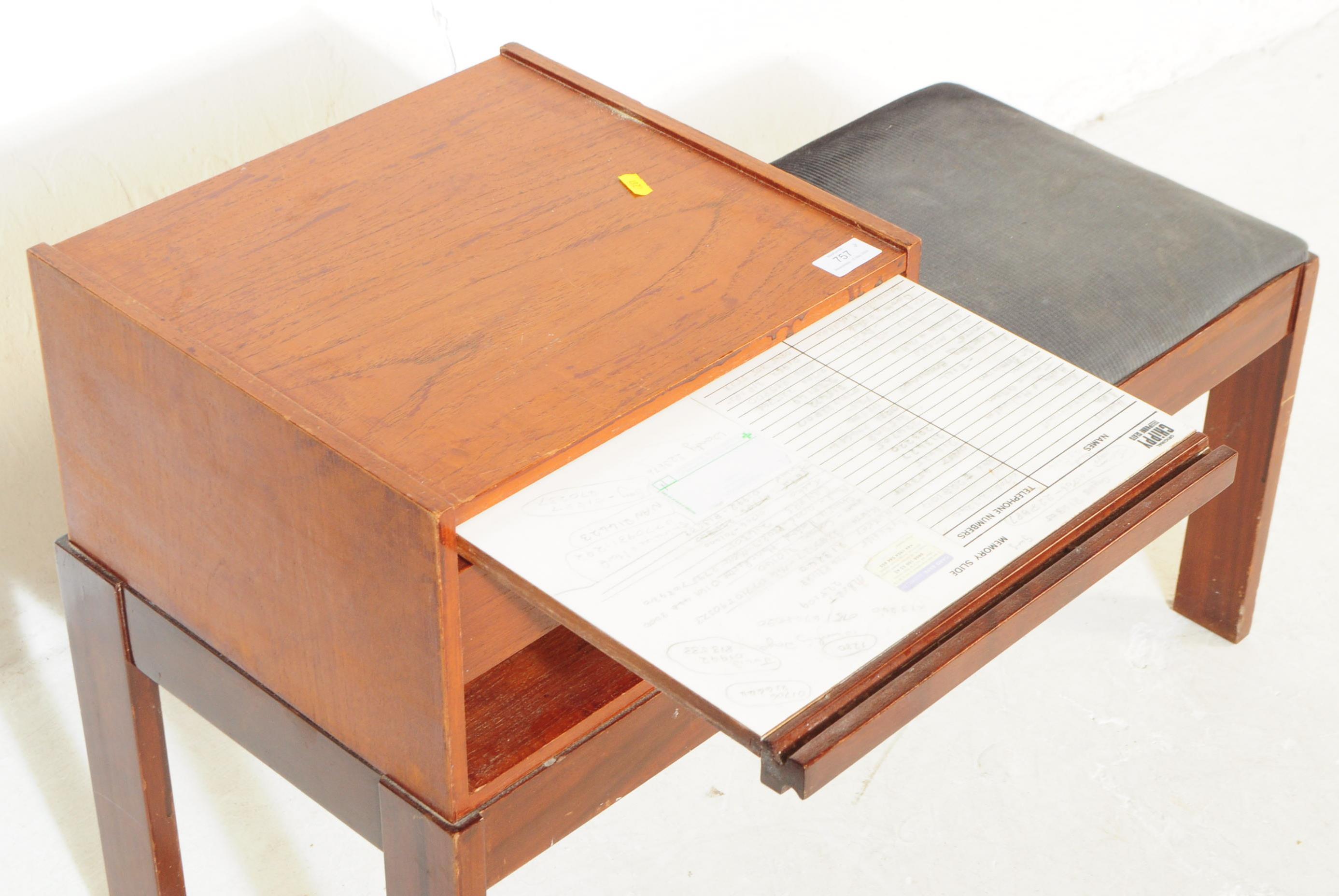 BRITISH MODERN DESIGN - CHIPPY TELEPHONE HALL TABLE / SEAT - Image 5 of 6